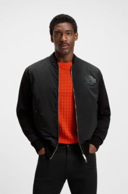 Chaqueta Porsche x BOSS en punto de algod&oacute;n, Negro