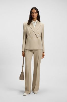 Extra-slim-fit blouse in cotton jersey, White