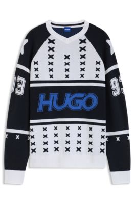 Jersey oversize fit con ilustraci&oacute;n inspirada en el hockey sobre hielo, Fantas&iacute;a