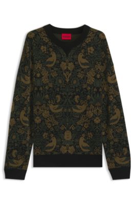 Tapestry-jacquard sweater in a relaxed fit, Patterned