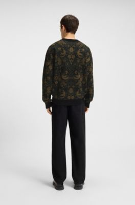 Pull Relaxed avec jacquard &agrave; motif tapisserie, Fantaisie