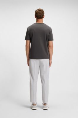 Camiseta de algod&oacute;n Pima con logo brillante, Gris oscuro