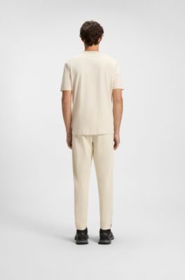 Camiseta de algod&oacute;n Pima con logo brillante, Blanco
