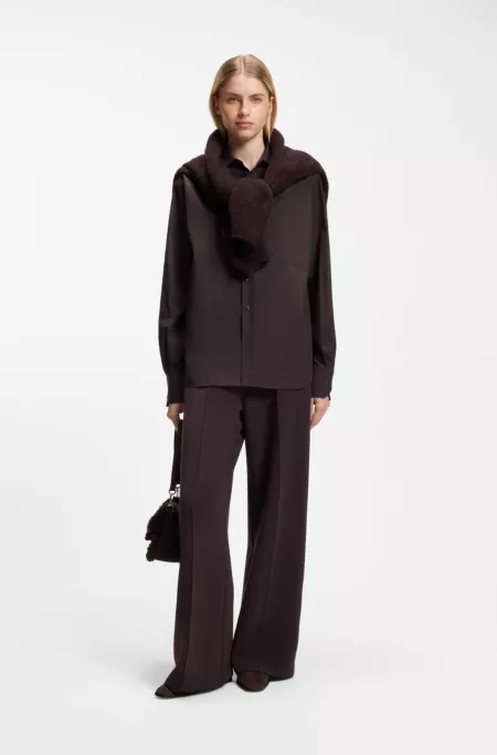 Oversized-fit blouse in cotton