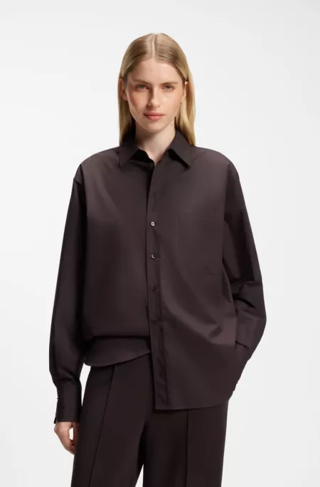 Oversized-fit blouse in cotton