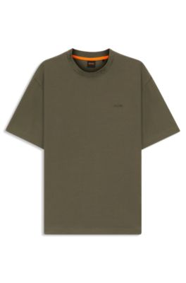 Camiseta de punto de algod&oacute;n con cuello estampado, Cal