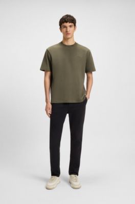 Camiseta de punto de algod&oacute;n con cuello estampado, Cal