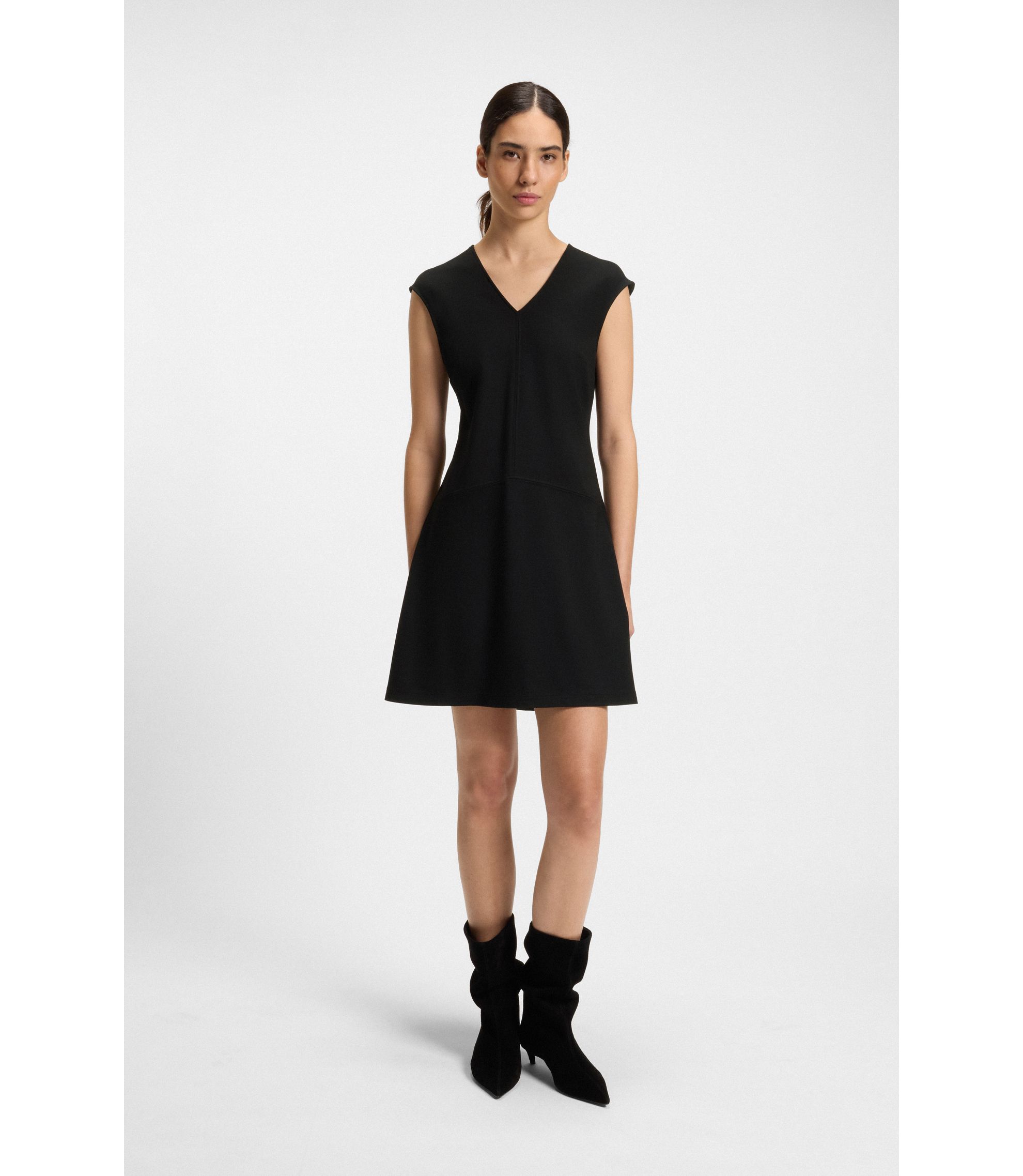 Maxi Dress Hugo Boss Summer Clothes Black Sleeveless Dress Jersey