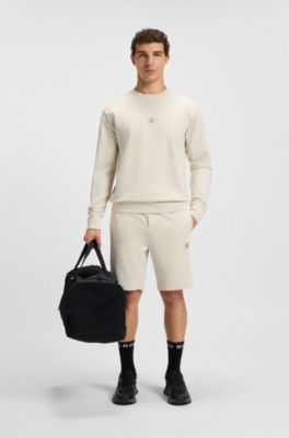 Sudadera de algod&oacute;n con monograma Double&nbsp;B, Blanco