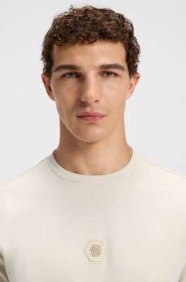 Sudadera de algod&oacute;n con monograma Double&nbsp;B, Blanco