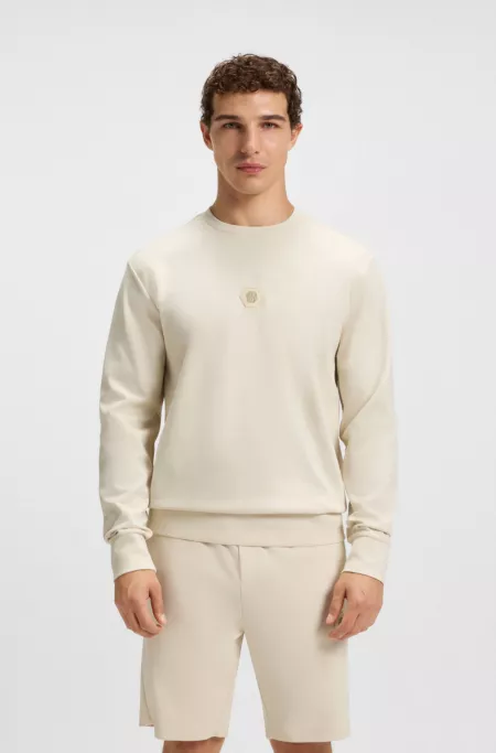 Cotton-blend sweatshirt with Double B monogram