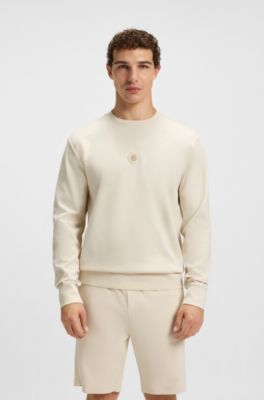 Sudadera de algod&oacute;n con monograma Double&nbsp;B, Blanco