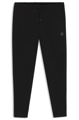 Cotton-blend tracksuit bottoms with Double B monogram, Black
