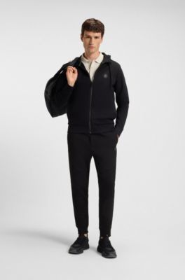 Cotton-blend tracksuit bottoms with Double B monogram, Black