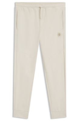Cotton-blend tracksuit bottoms with Double B monogram, White