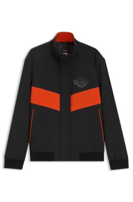 Porsche x BOSS jacket with contrast inserts, Black