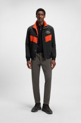 Porsche x BOSS jacket with contrast inserts, Black