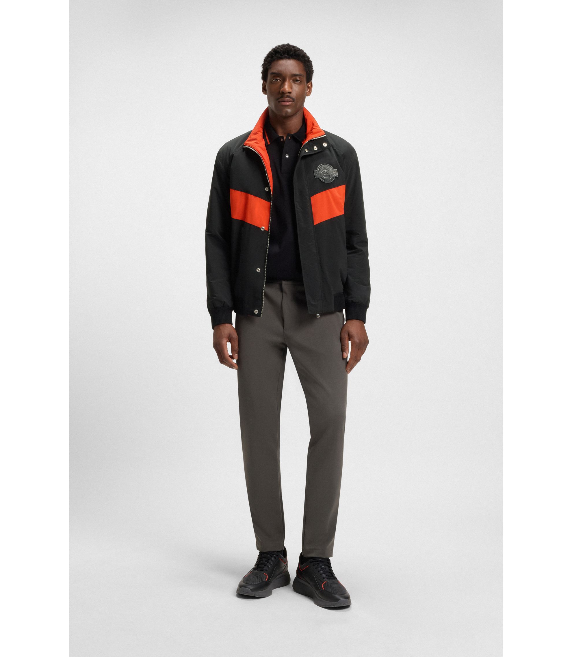 BOSS - Porsche x BOSS jacket with contrast inserts - Black