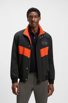 Chaqueta Porsche x BOSS con apliques en contraste, Negro