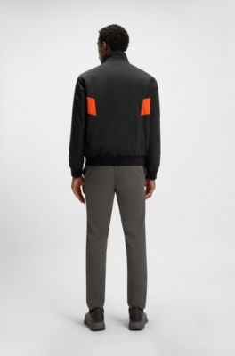 Porsche x BOSS jacket with contrast inserts, Black