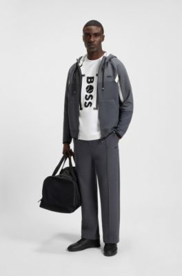 Camiseta relaxed fit con logo estampado en malla inspirado en el tenis, Blanco