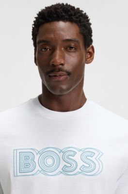 Logo-artwork T-shirt in cotton jersey, White