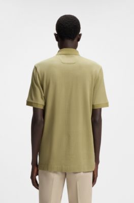 Polo de cuello con cremallera en jacquard de algod&oacute;n mercerizado y seda, Cal