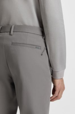 Pantalones slim fit de algod&oacute;n el&aacute;stico, Gris oscuro