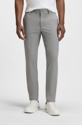 Slim-fit pants in a stretch-cotton blend, Light Grey