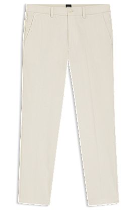 Slim-fit pants in cotton-blend twill