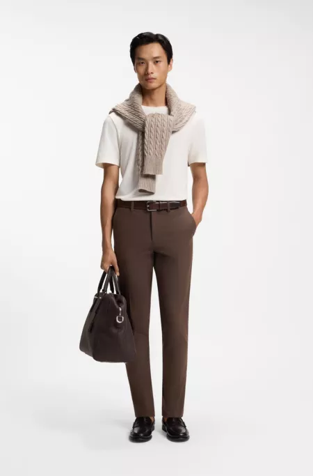 Slim-fit pants in four-way stretch fabric