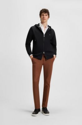 Slim-fit pants in a stretch-cotton blend, Brown