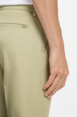 Slim-fit pants in four-way stretch fabric, Khaki