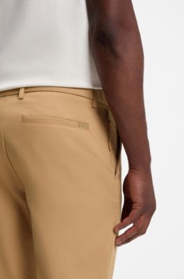 Slim-fit pants in a stretch-cotton blend, Beige