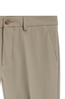 Pantalones slim fit el&aacute;sticos, Beige claro