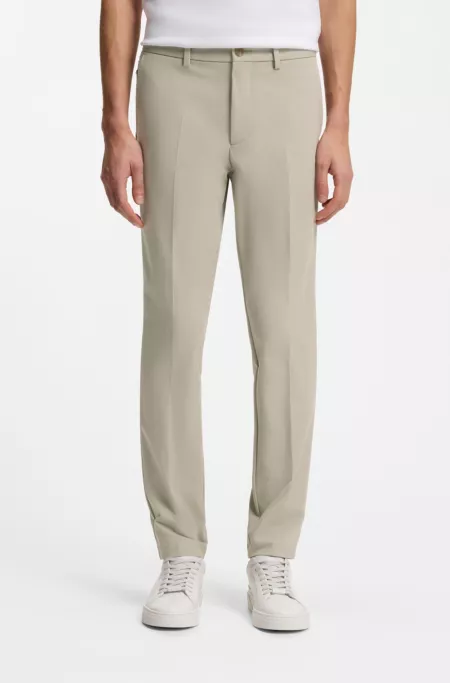 Slim-fit pants in cotton-blend twill