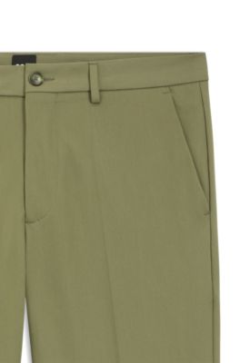 Slim-fit pants in four-way stretch fabric, Green