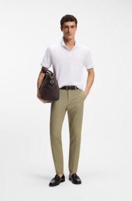 Slim-fit pants in four-way stretch fabric, Light Green