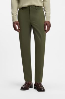 Slim-fit pants in a stretch-cotton blend, Light Green