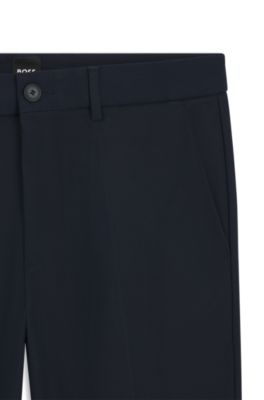 Slim-fit pants in a stretch-cotton blend, Dark Blue