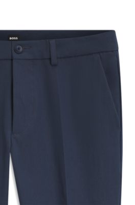 Pantalones slim fit en tejido multiel&aacute;stico, Celeste