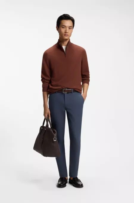 Slim-fit pants in four-way stretch fabric