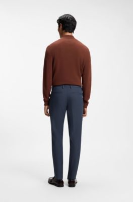 Pantalones slim fit en tejido multiel&aacute;stico, Celeste