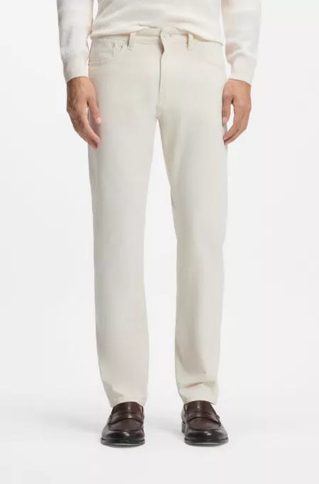 Delaware slim-fit trousers in cotton-blend twill