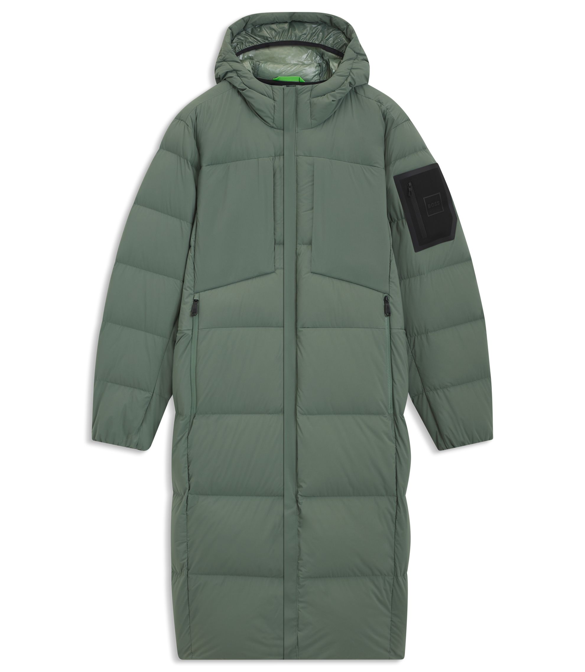 BOSS - Down-filled long jacket with water-repellent finish - Light