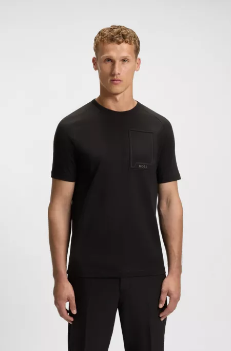 Stretch-cotton T-shirt with moisture-wicking comfort