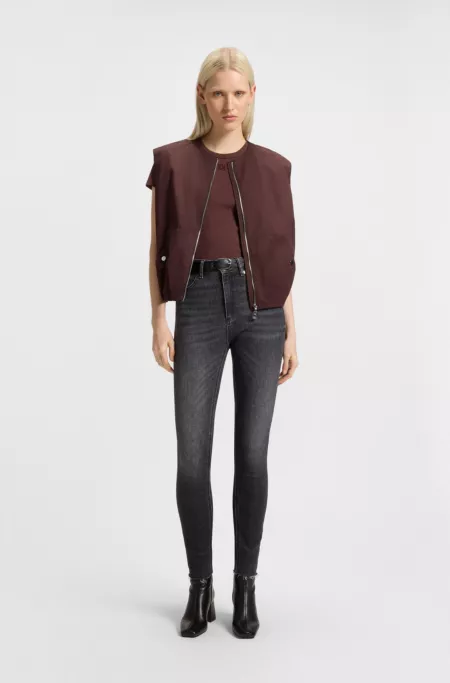 Cotton-twill gilet in a relaxed fit