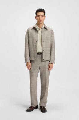 Mercerised-cotton polo shirt with Double B monogram, Light Beige