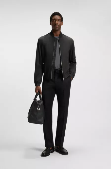 Stretch-twill jacket with water-repellent finish