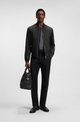 Stretch-twill jacket with water-repellent finish, Black